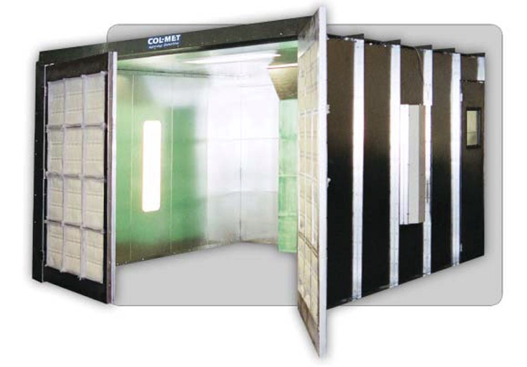 Model EIE1208, EZ Industrial Enclosed Spray Booth On Barton